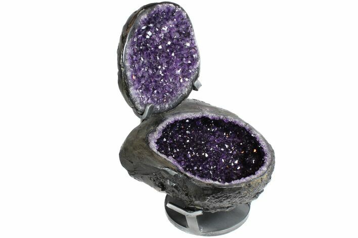 Amethyst Jewelry Box Geode On Stand - Gorgeous #78006